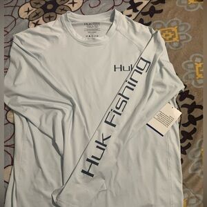 HUK Fishing Shirt Men Med Quick Dry Vented Pursuit Wicking Stretch Lot of 2